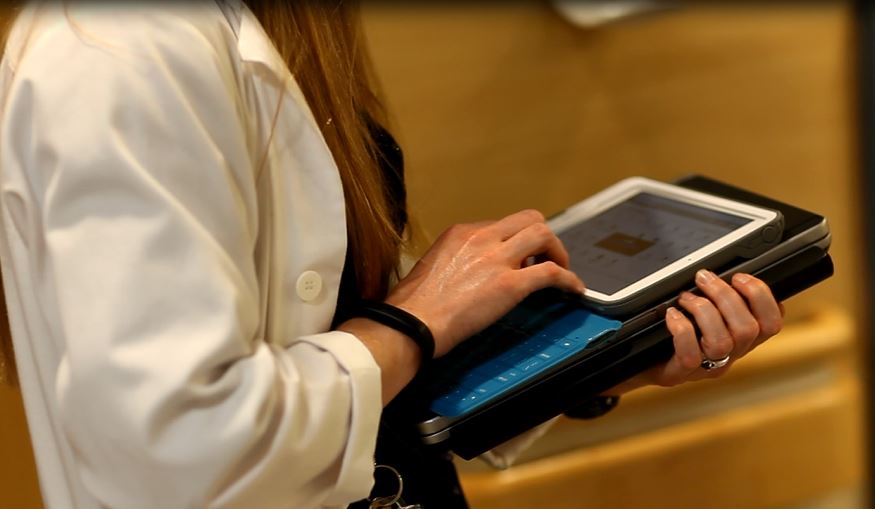 Chartier regularly uses her tablet as a valuable tool to help her tackle the variety of tasks she performs every day. Whether it is running a Cancer Survivorship Clinic, managing cases or serving on the hospital's Tumor Board, Chartier uses the mobile device to instantly access necessary information.