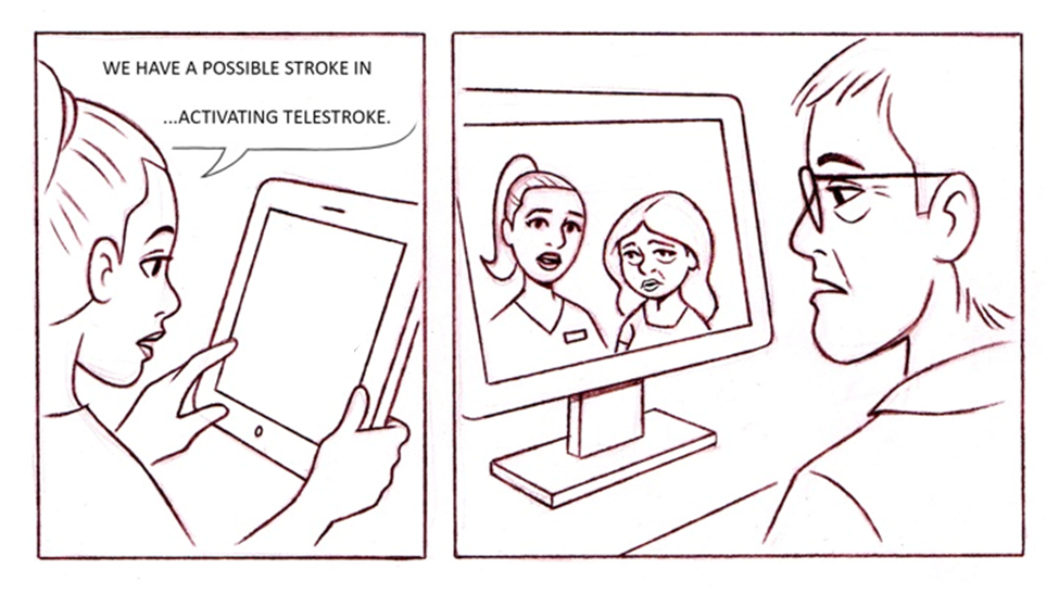 Image: The VHA-issued tablets enable VA TeleStroke care teams to activate TeleStroke protocols immediately in the event of a possible stroke.