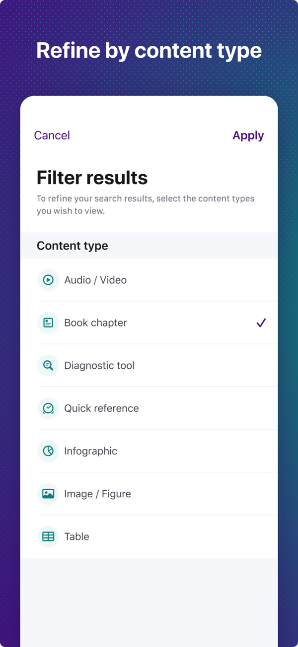 Access - by McGraw Hill Refine by Content Type Screen