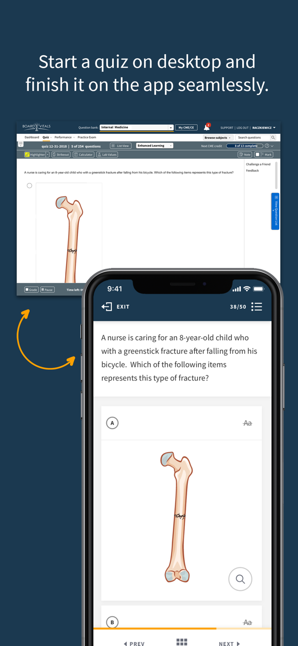 BoardVitals Start Quiz on Desktop Finish on app Seamlessly Screen Capture