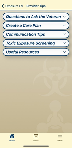 Exposure Ed Provider Tips Screen Capture