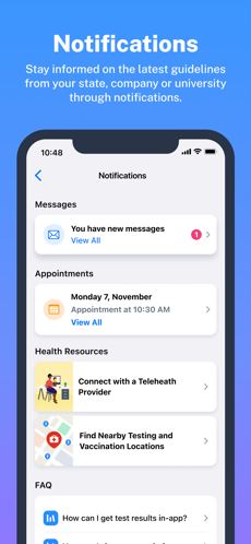 Healthy Together Notifications screen