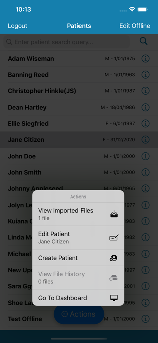 Hersco Patients Screen Capture