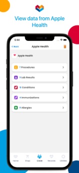 Mpowered Health view data from Apple Health screen