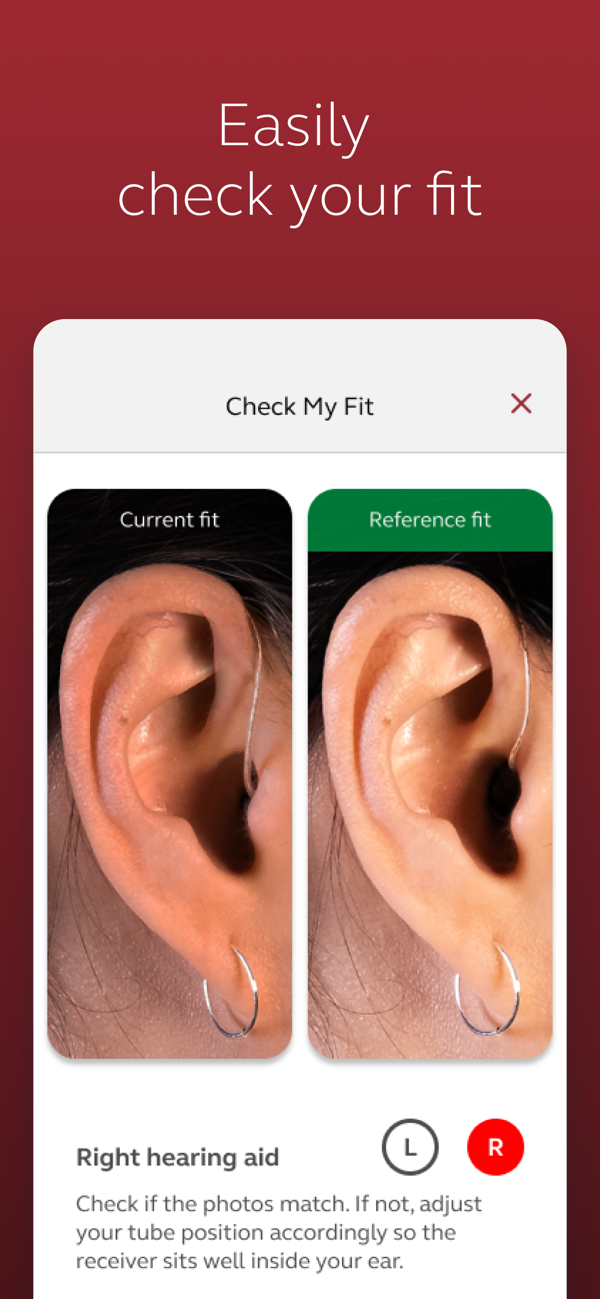 ReSound Smart 3D Easily Check Your Fit Screen