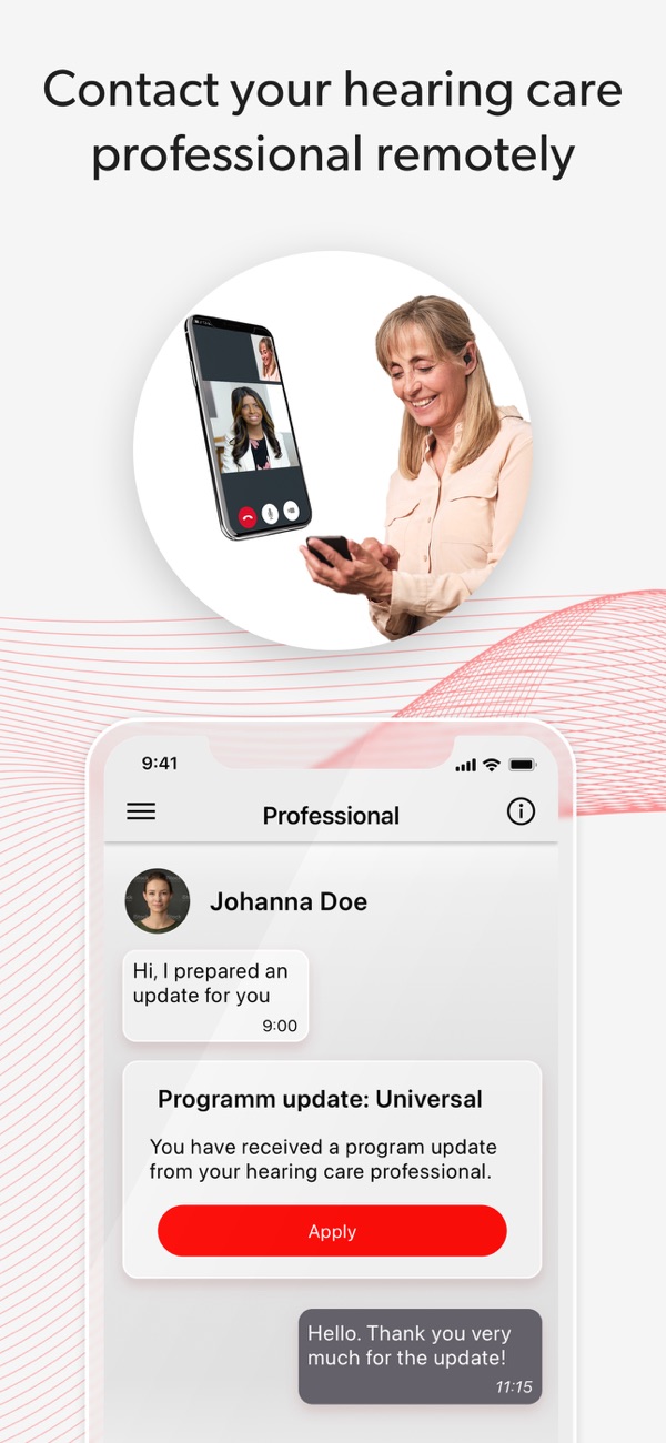 Signia App Contact Your Hearing Care Professional Remotely Screen