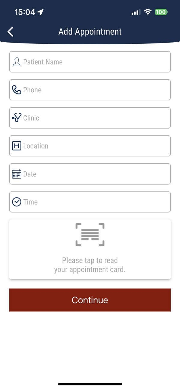 VA Wayfinding Appointment Screen