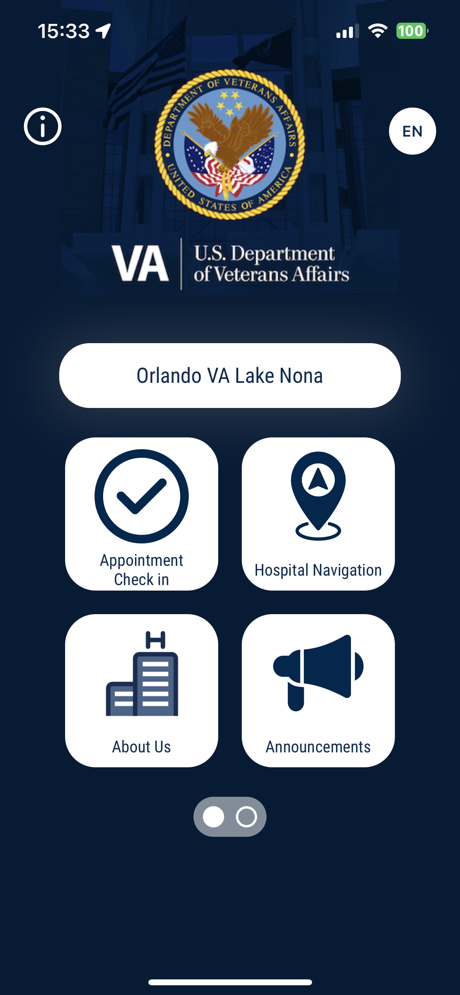 VA Wayfinding Home Screen