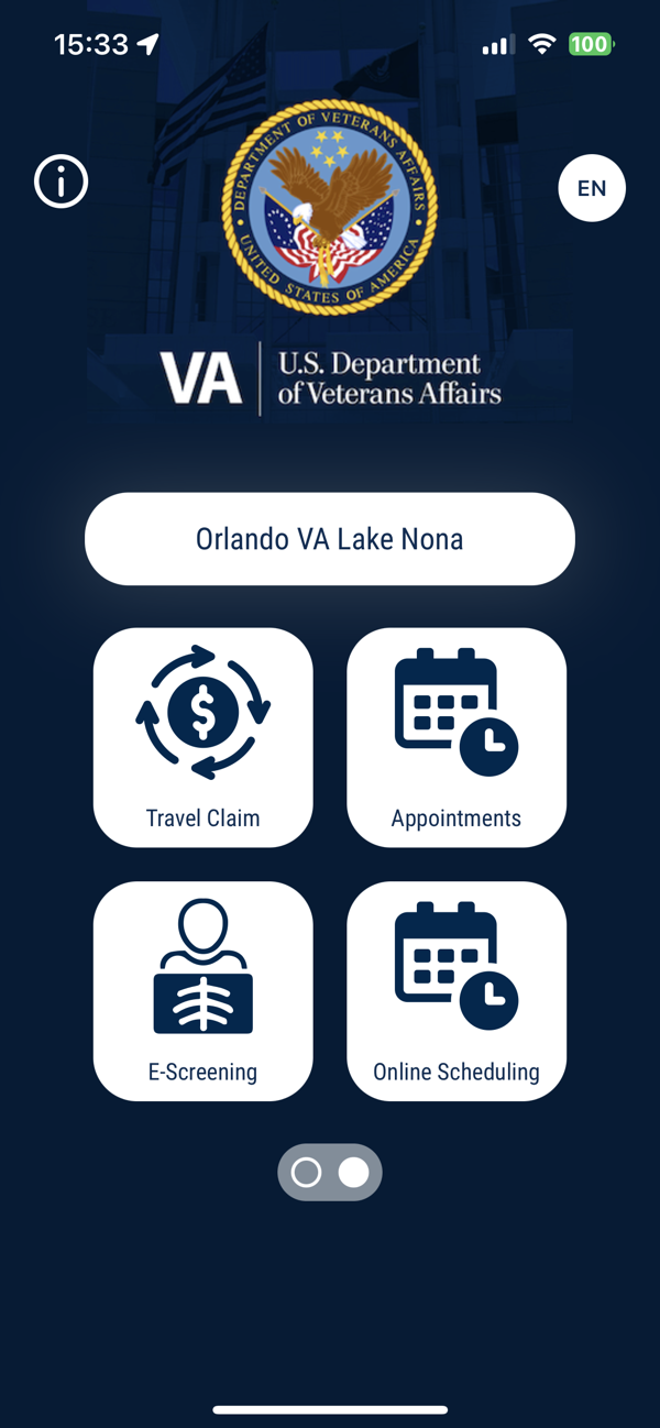 VA Wayfinding Categories Screen