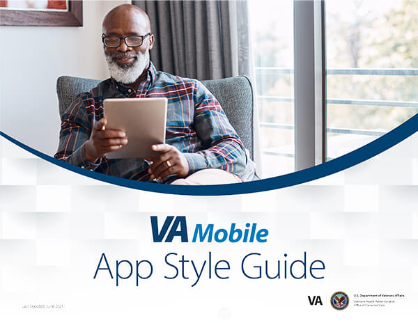 VA Mobile Style Guidelines document cover